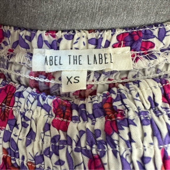 Anthropologie Abel The Label Floral Ruched Tiered Maxi Dress Size XS - Picture 4 of 7